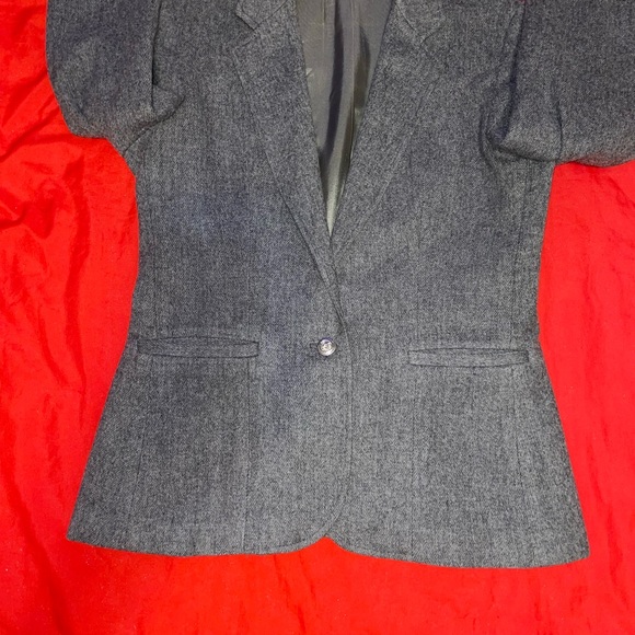 Cross Country Fashions Gray 100% wool jacket Size10 - Picture 5 of 11